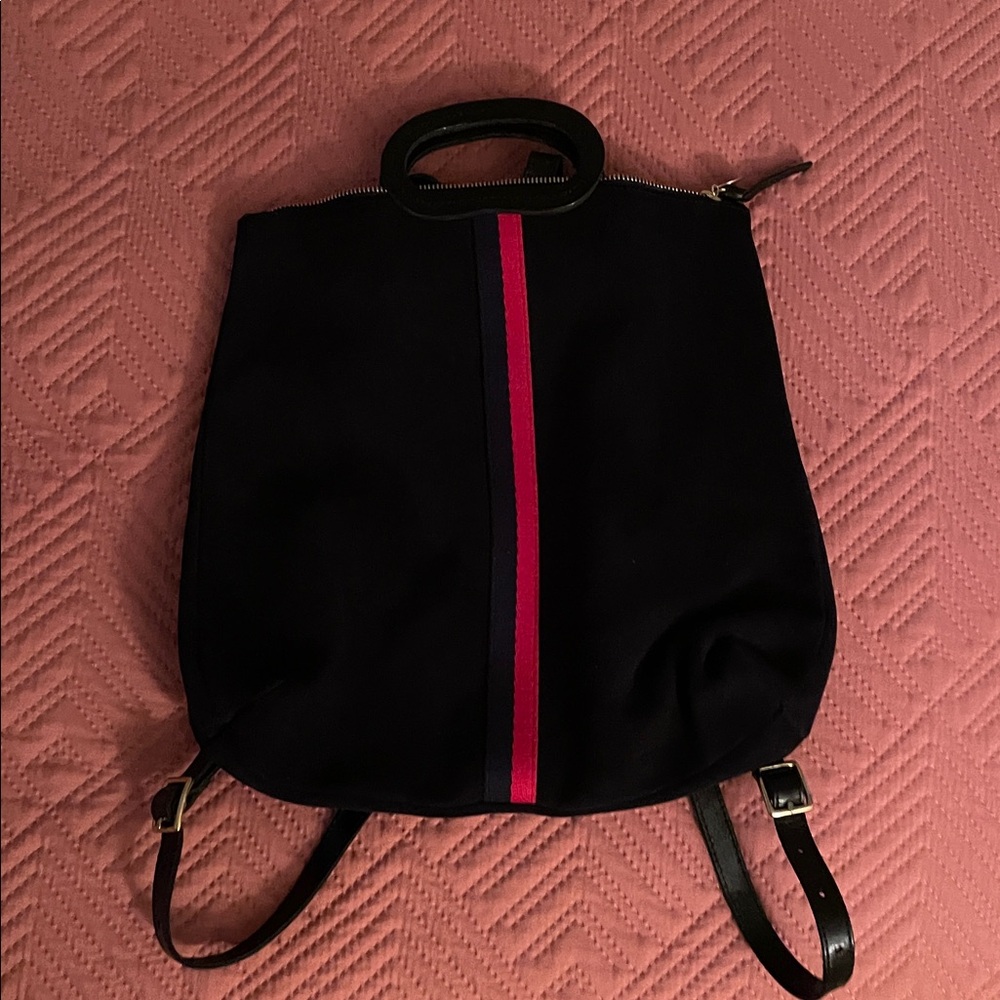 Clare V Marcelle Suede Backpack in Navy